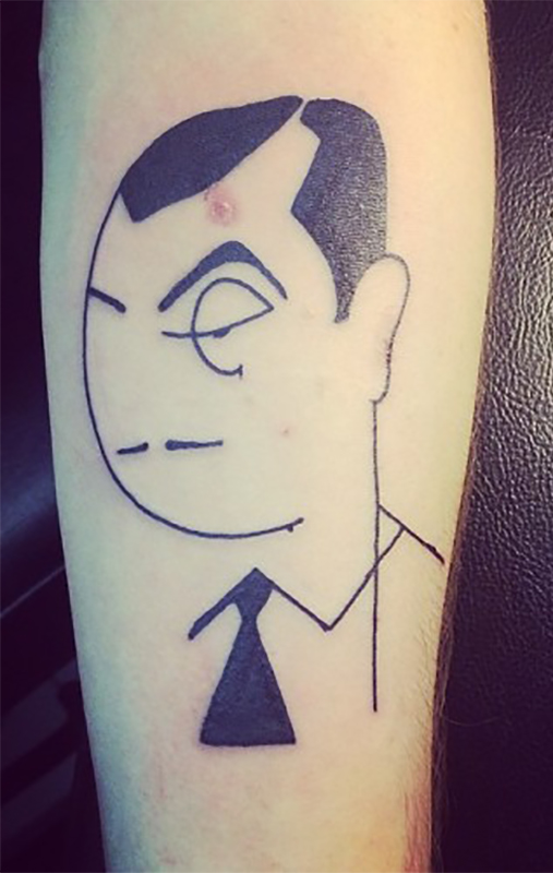 Tatouage / tatoo Django Reinhardt style art deco inspiré de Jan Mara